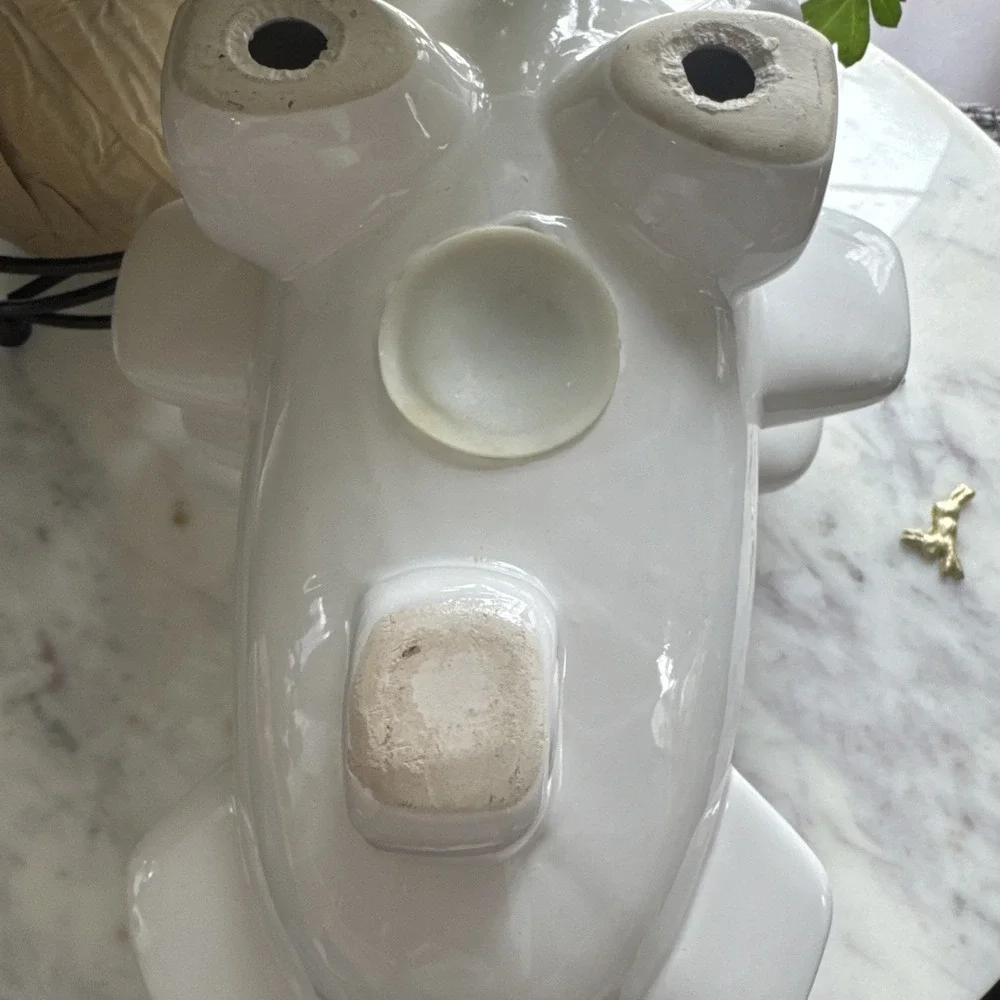 Large White Ceramic Airplane Piggy Bank – Modern Aviation Nursery Decor Gift